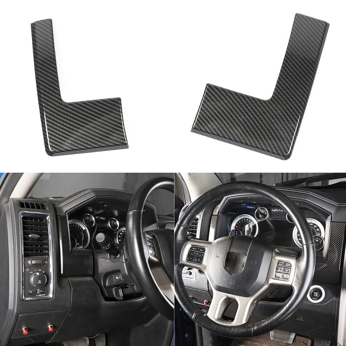 Dashboard Instrument Speedometer Cover Trim Fit for Dodge RAM 1500 fr 2010-17