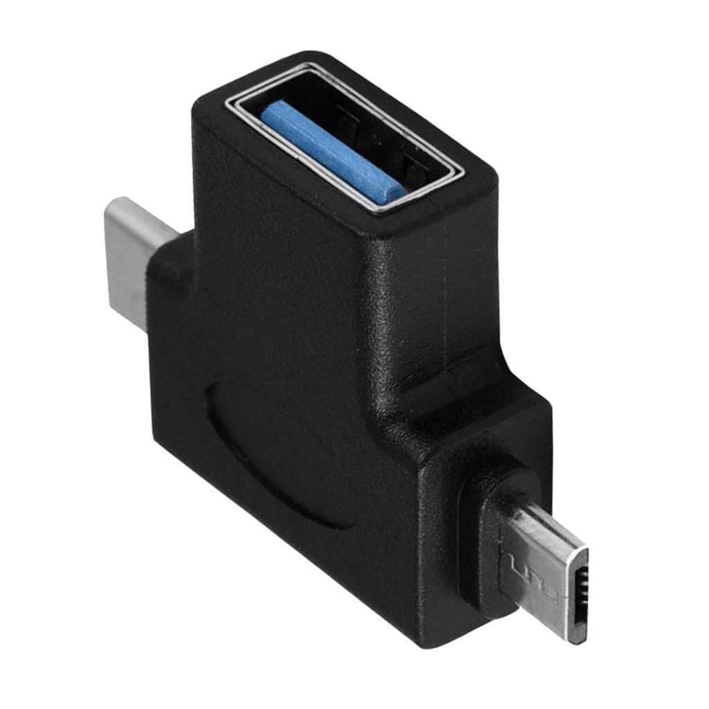 2 in 1 Type-C Micro-USB 3.0 USB-C Male Micro USB Male to OTG Adapter