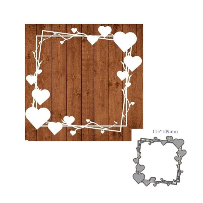 Love Heart Border Metal Die Cuts Stencil Creative Paper Crafts Cutting Template