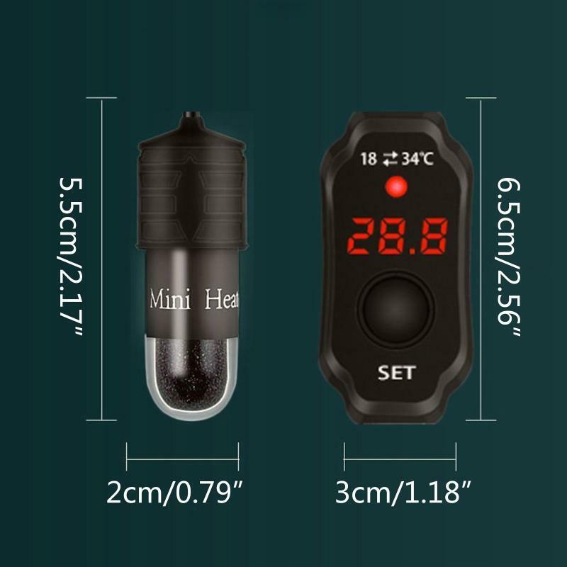 Small Aquarium Submersible Heater Aquatic Reptile Heaters for Horned Frogs