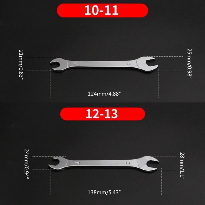 Open Ended Spanner Double End Wrench Ultra Thin Repairing Tool Narrow Space