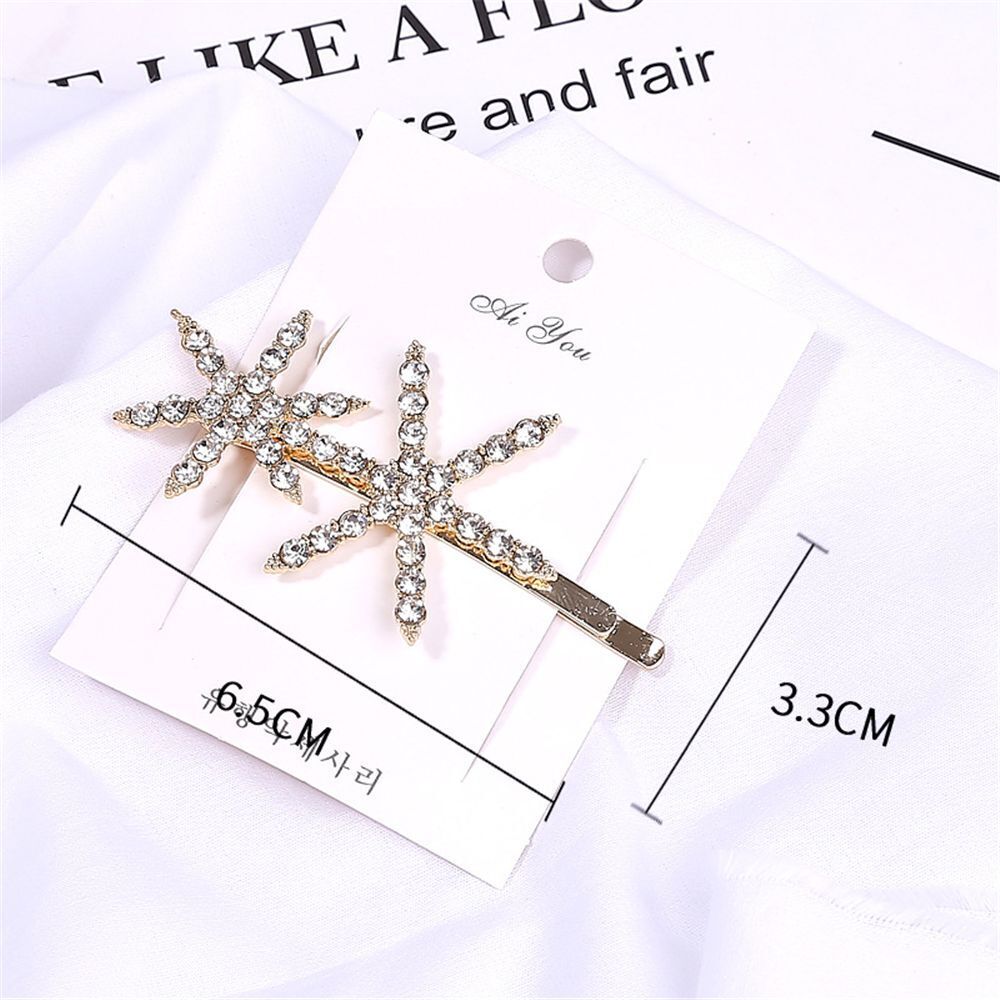 Hair Accessories Shiny Headwear Metal Hairgrip Rhinestone Crystal Hair Clip