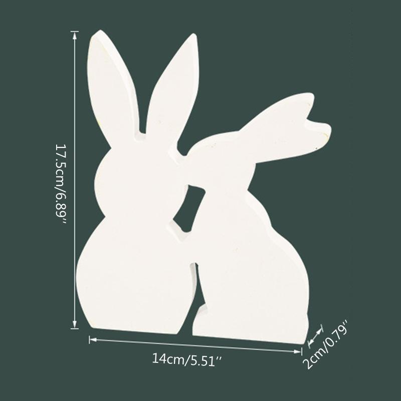 Easter Wooden Bunny Ornament Cutout Unfinished DIY Blank Wood Crafts