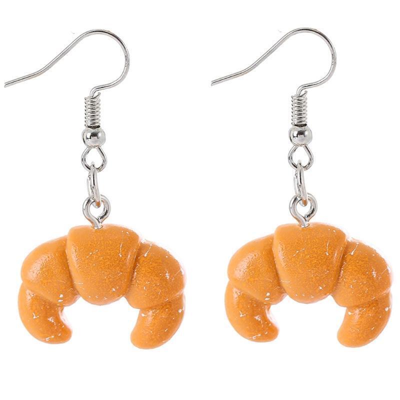 12 Pairs Simulation Food French Bread Toast Dangle Drop Earrings Kit  Jewelry