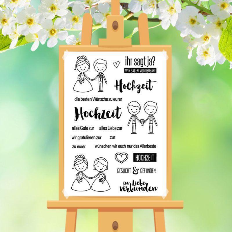 Hochzeit Wedding DIY Silicone Clear Stamp Cling Seal Scrapbook Embossing Album