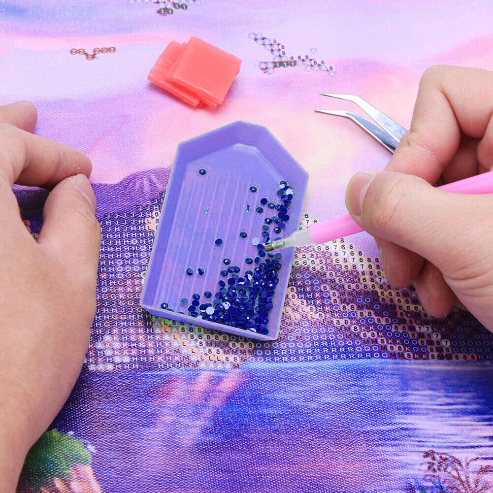 Diamond Painting Bead Sorting Tray Stackable Rhinestone Plate (1pc Purple)