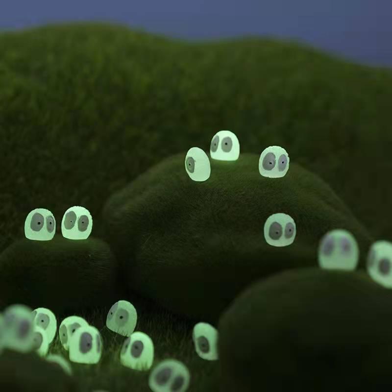 Mini Dust Balls Elf Glow in the Dark Micro Landscape Accessory Kit for Yard Lawn