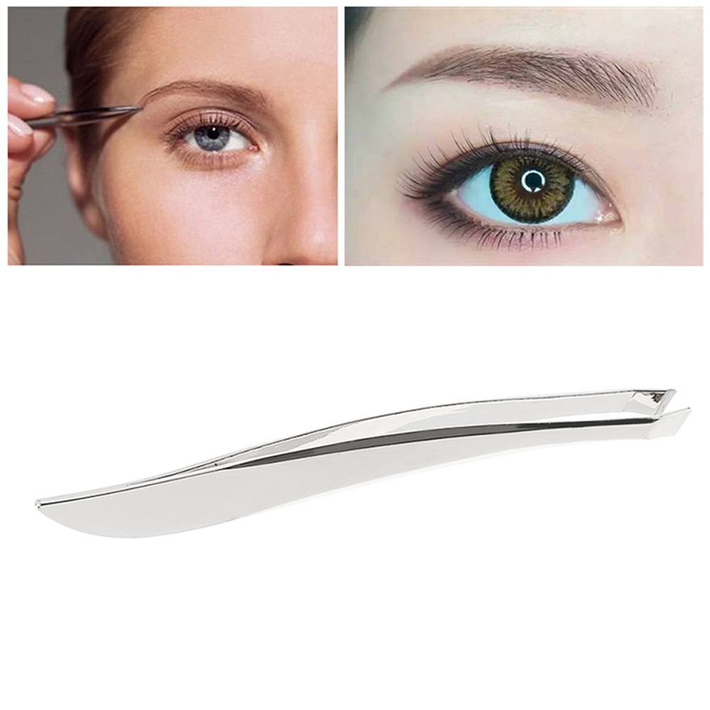 Face Hair Removal False Eyelash Clip Angled Eyebrow Tweezers Brow Trimmer