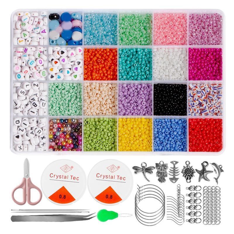 16color Letter Bead Bracelets Pony Beads Glass Seed Beads For Jewelry Making