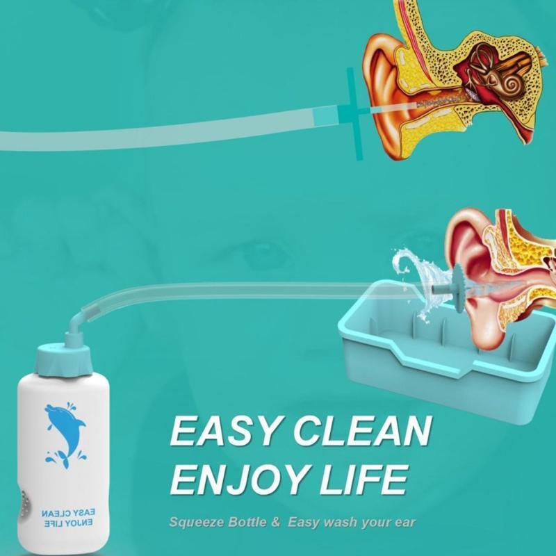 Ear Cleaner Kit w/ Squeeze Bottle Effective Clean Ear Blockage for Home Clinic