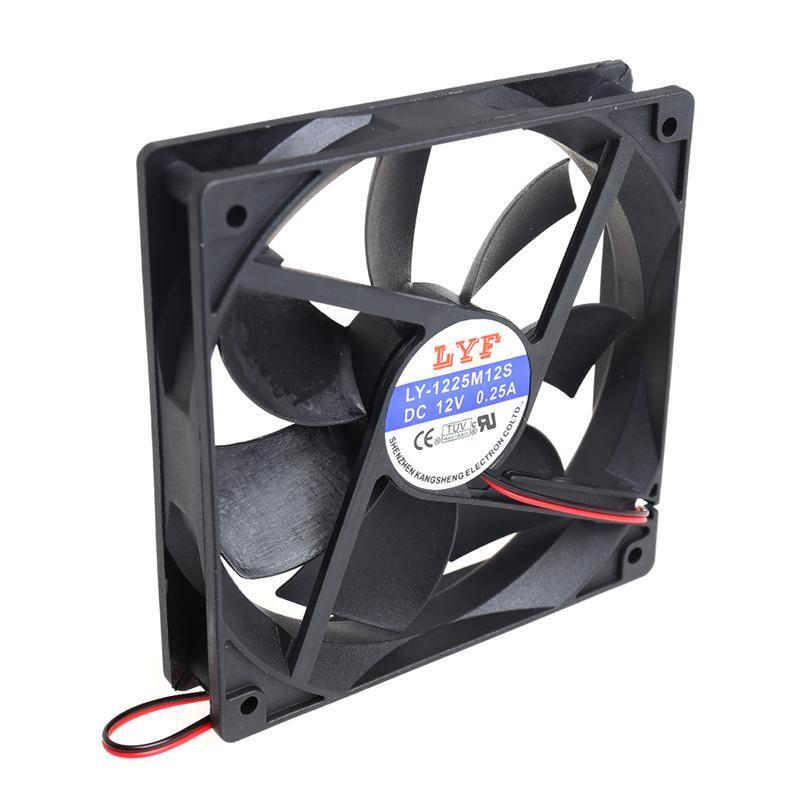 12V DC Brushless High Speed Cooling Fan 12x12x2.5cm 2Pin 2wire Connector Cooler