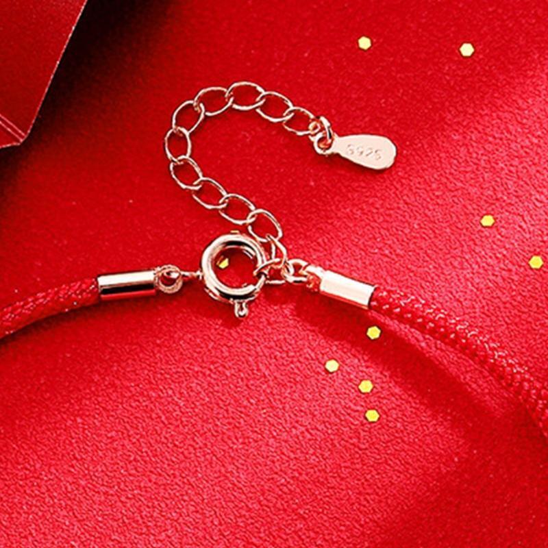Unique Discoloration Charm Bracelet Red String Bracelet with Tiger Pendant Girls
