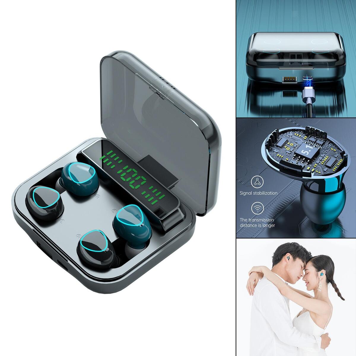 M22 Wireless Earbuds  5.1 Headset Sweatproof for Sport Working Gym