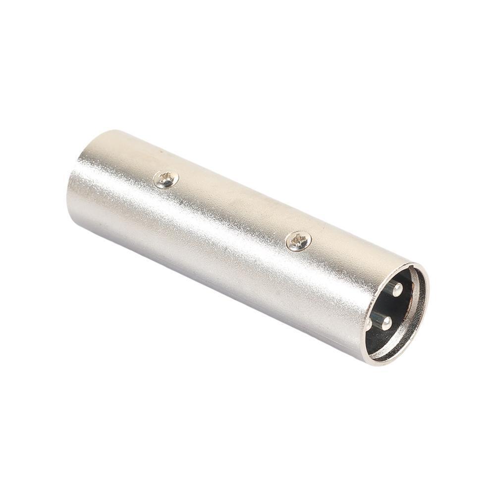 2pcs 3Pin XLR Male to XLR Male Microphone Power For Adapter Plug Connector