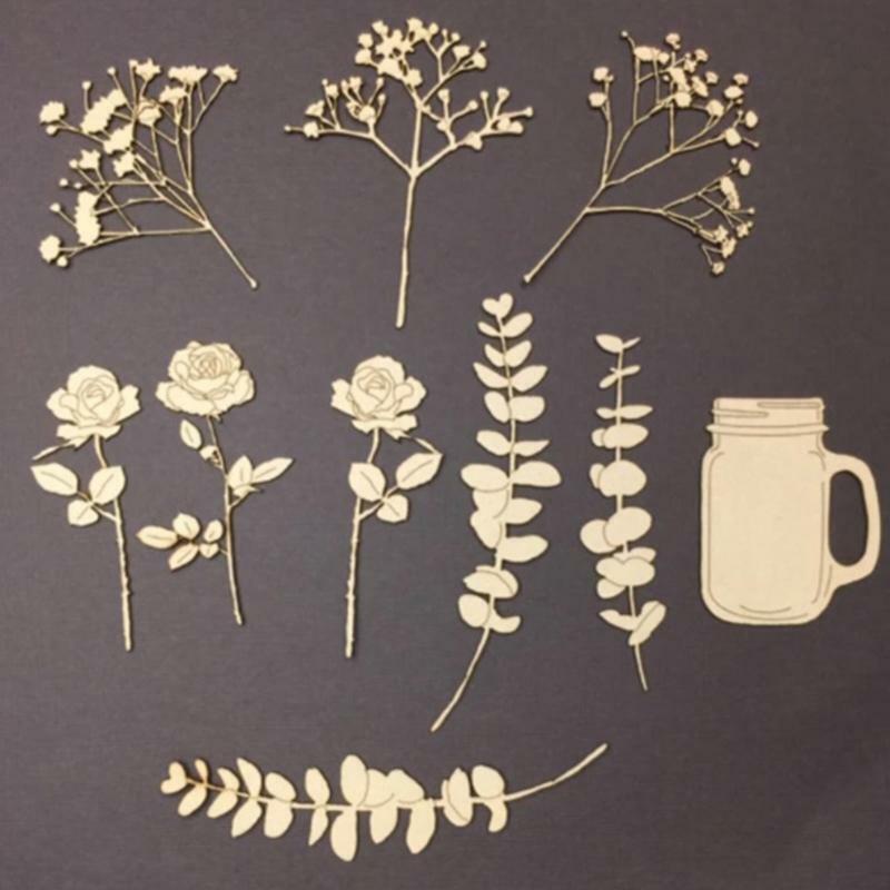 Dried Flowers Metal Cutting Dies Stencil DIY Scrapbooking Album Paper Card Mold