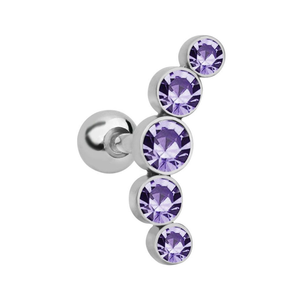 Gem Opal 16G Stud Earrings Ear Piercing Cartilage Helix Tragus Body Jewelry