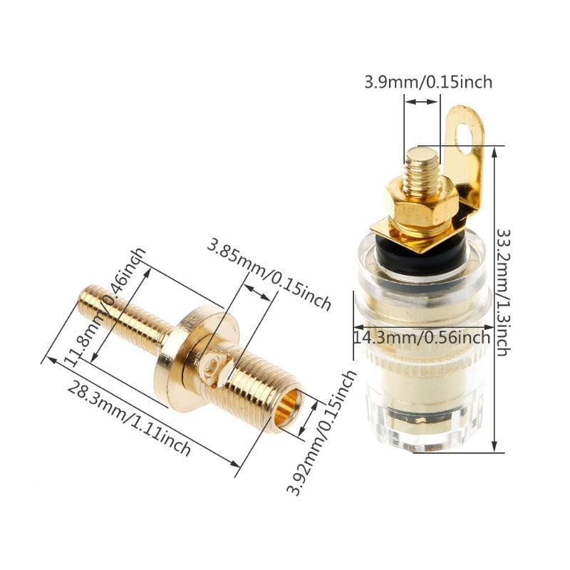 1 Pair 4mm Binding Post Terminal Speaker Test Banana Plug Socket Connector