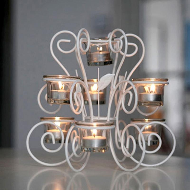 7 Metal Candelabra Candlestick for Wedding Church Halloween Candle Holder Decor