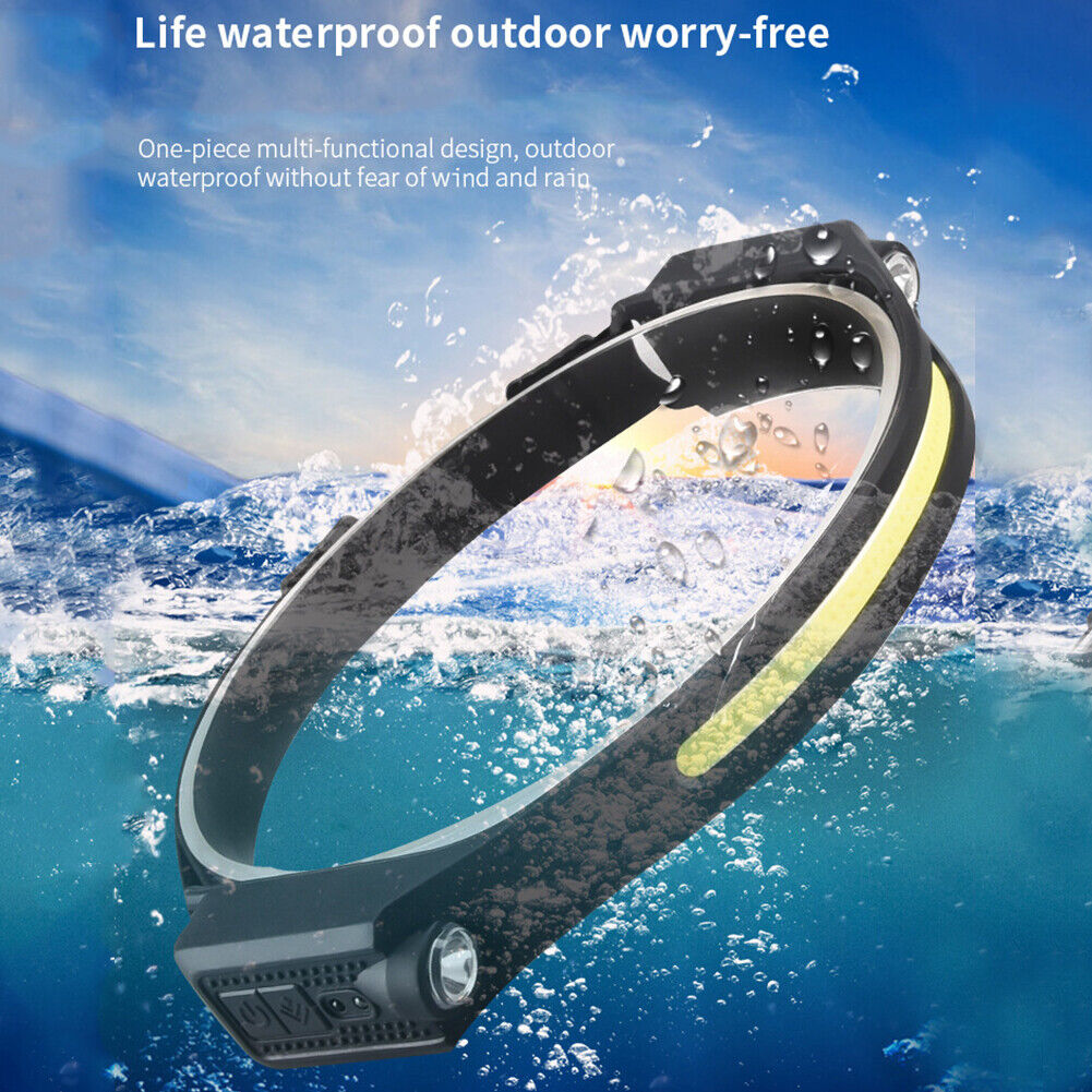 XPE COB LED Headlamp Wave Induction 400lm Waterproof Safety Work Headlight