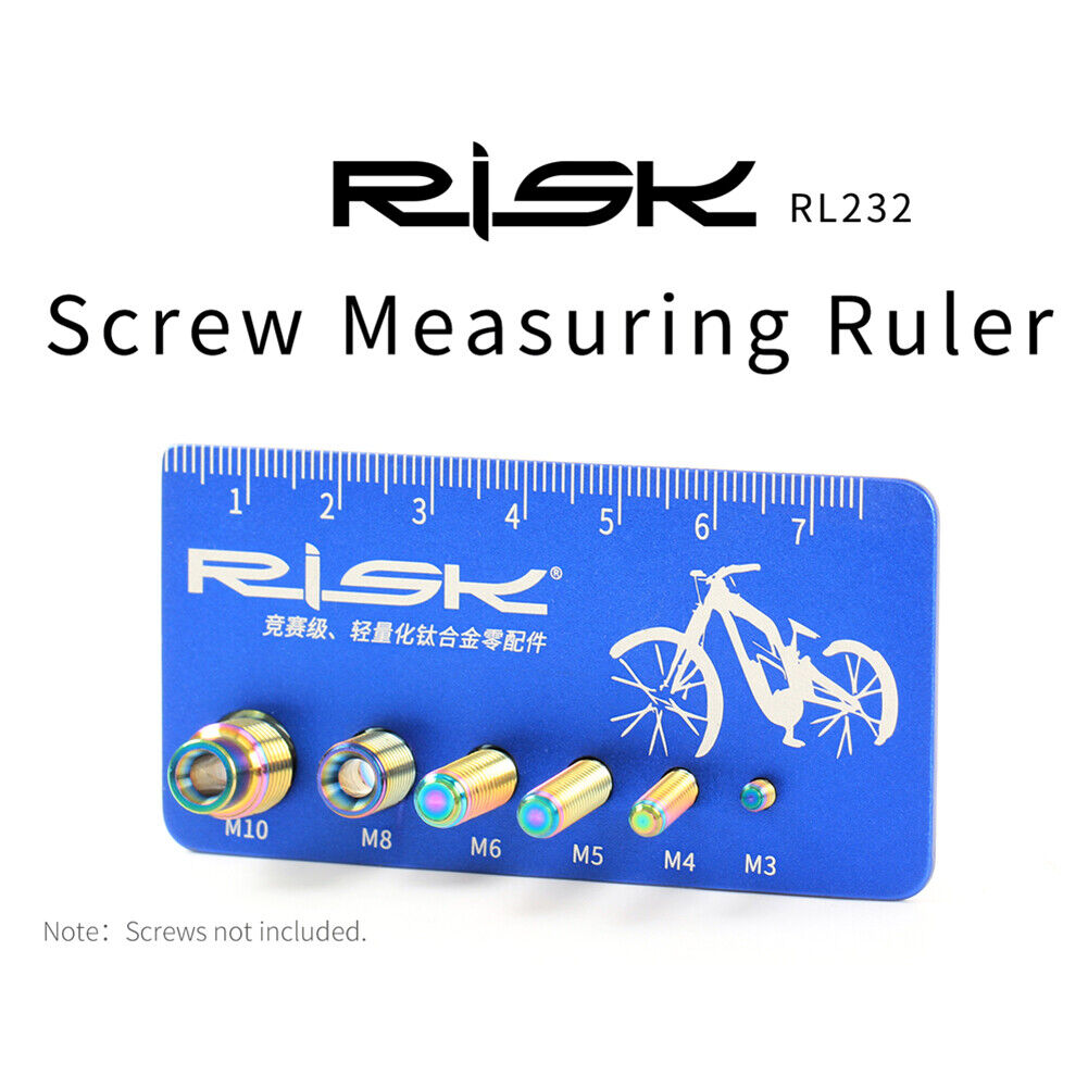 RISK Aluminum Alloy Bicycle Screws Measuring Calipers Ruler Bike Repair Kit