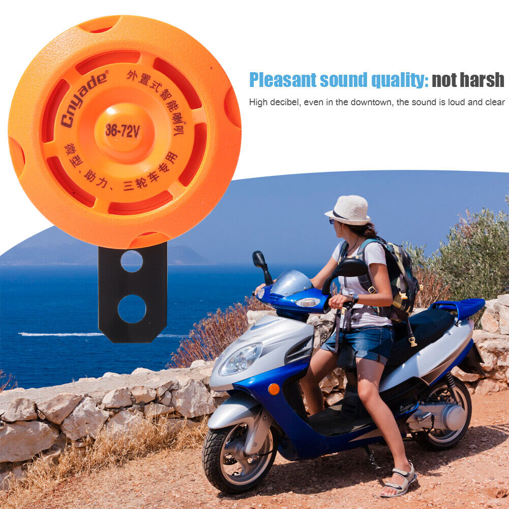 36v/48v/60v Universal Motorcycle Electric Horn Waterproof Round Loud Horns