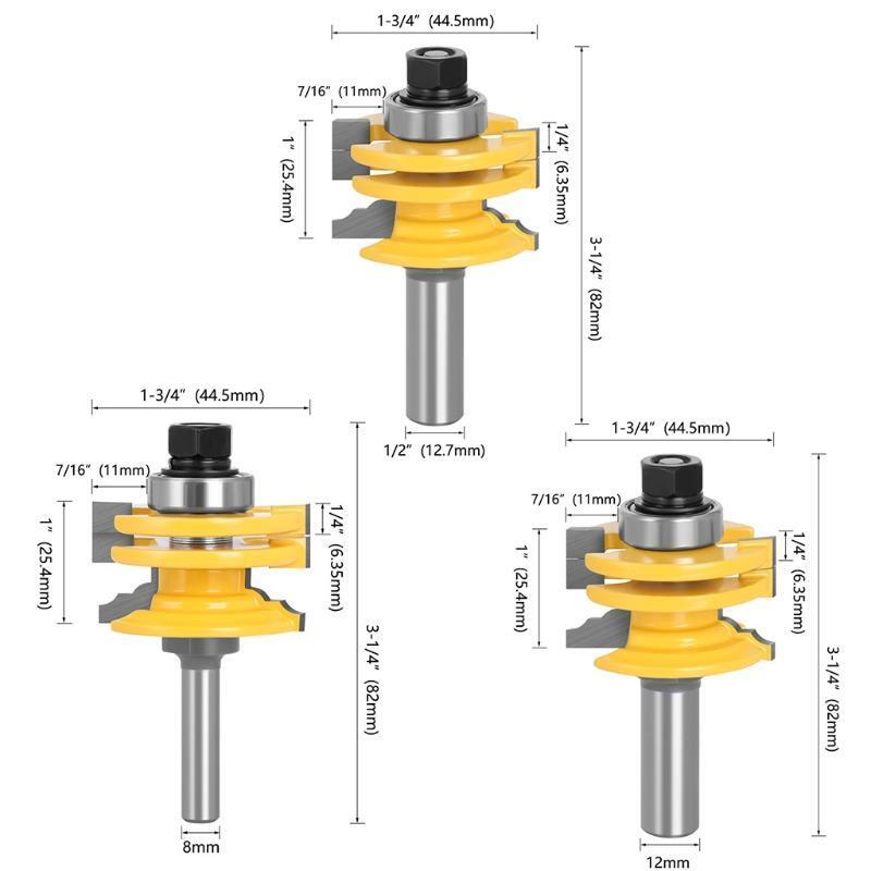 Practical 8mm 12mm 1/2" Shank Milling Cutter Anti-high Temperature Carbide Alloy