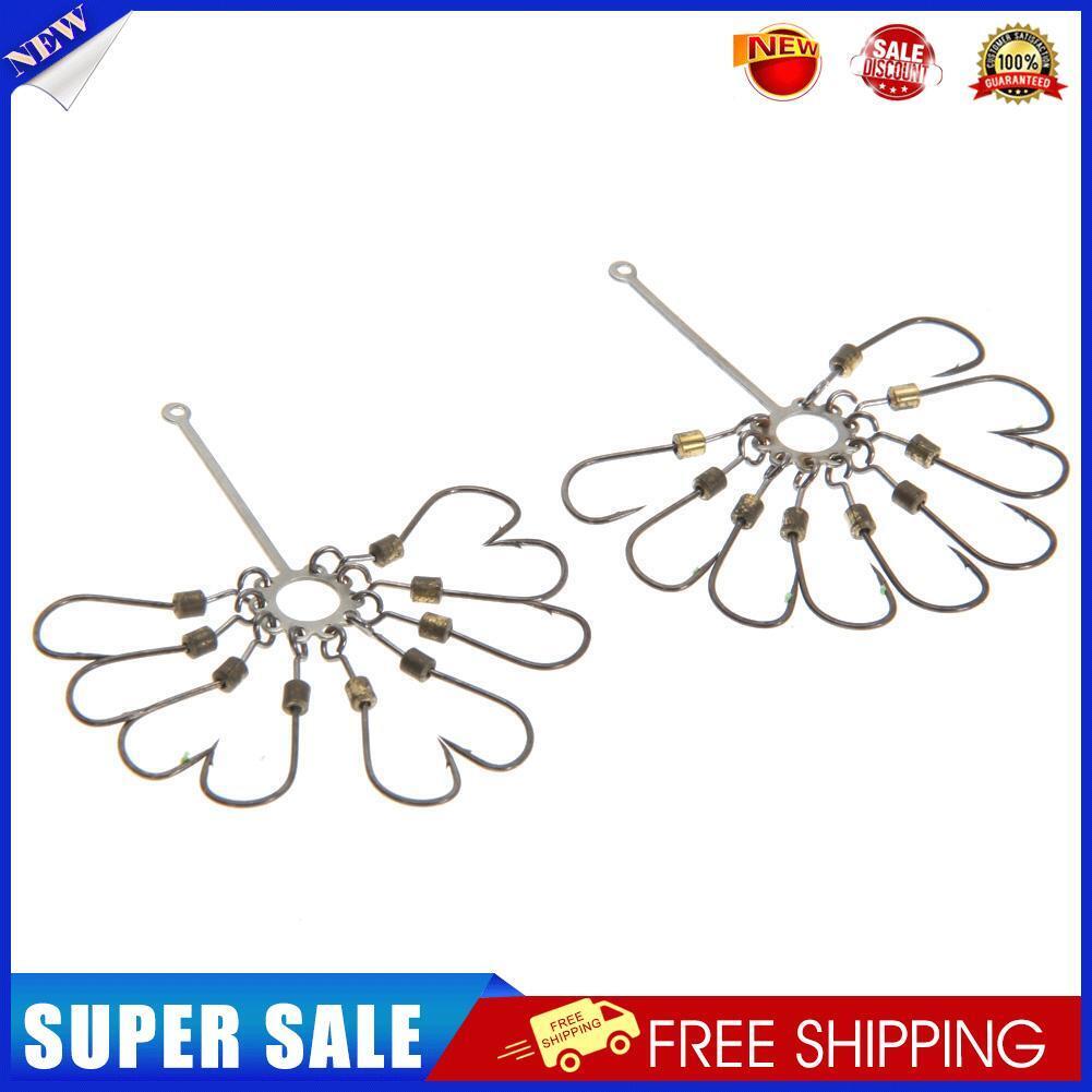 2pcs High Carbon Steel Sharp Explosion Hook Fishing Tackle Jig Hooks Set #8