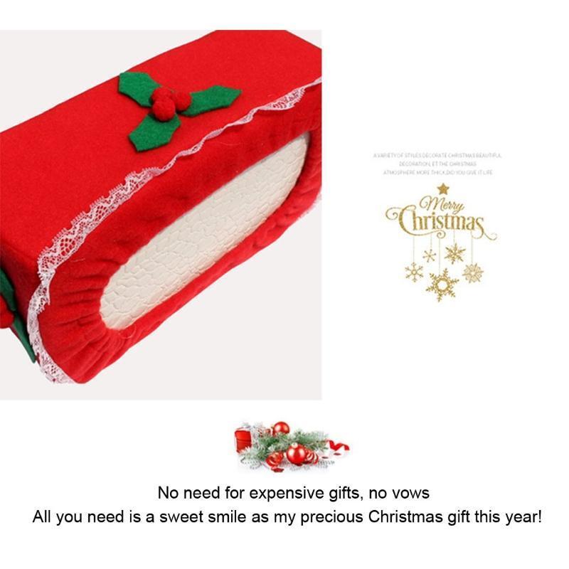 Christmas Tissue Box Red Berries Green Leaves Non Woven Fabric Napkin Case