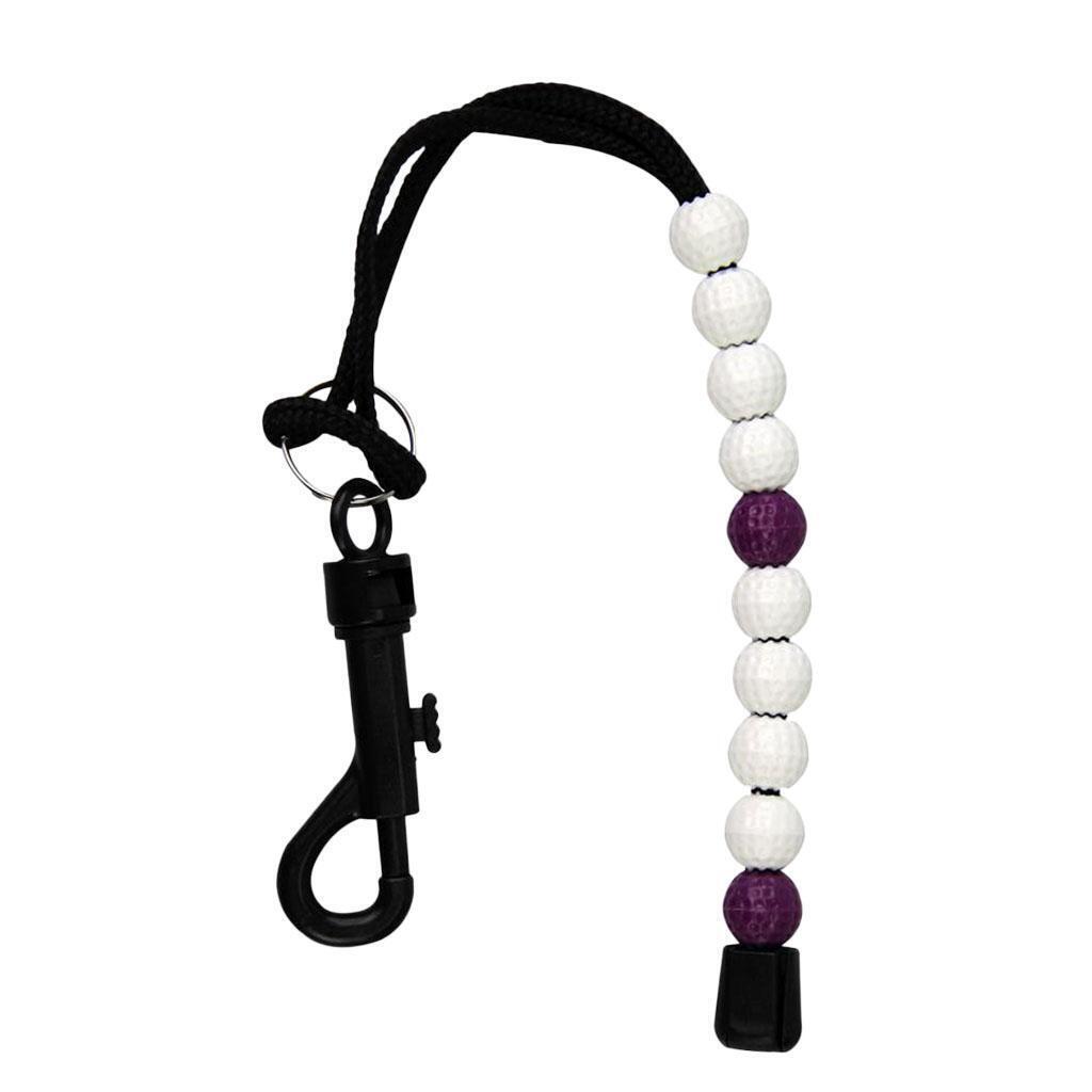 2pcs Golf Stroke Bead Score Counter Counting Bracelet Scorer  w/ Clip