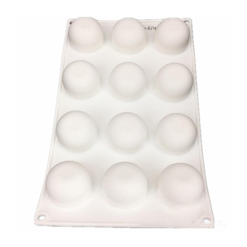 12 Cavity Orange Fruit Mousse Cake Baking Molds Non-stick Silicone Chocolate