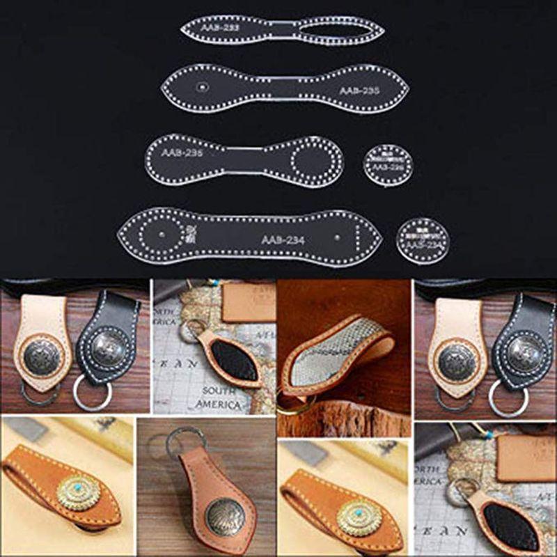 4Type Acrylic Template Clear Acrylic Patter Stencil for Leather Pattern Making