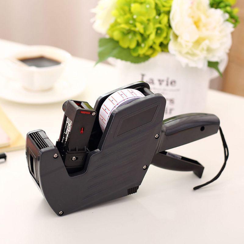 8 Digits Price Tag Gun Labeler Labeller with Red Lines Label Paper Retail Store