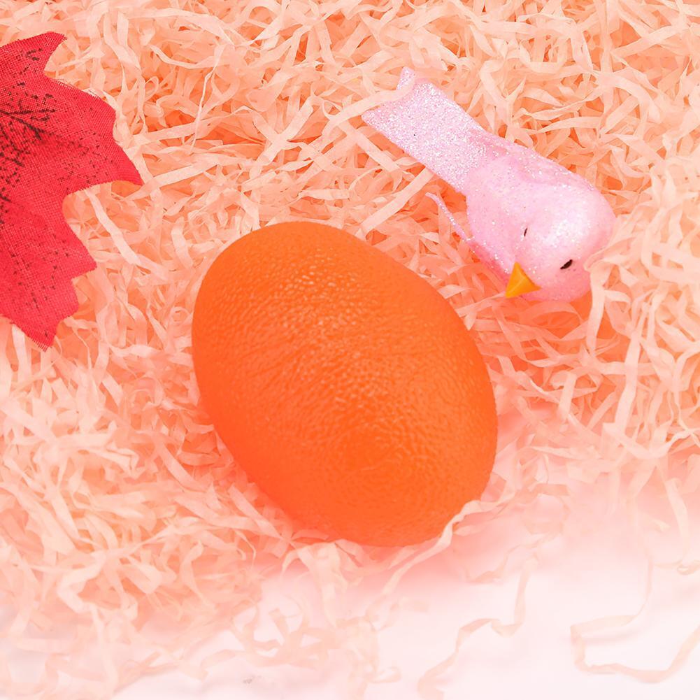 TPR Egg Ball Fitness Stress Relief Finger Hand Expander Gripper (Orange)