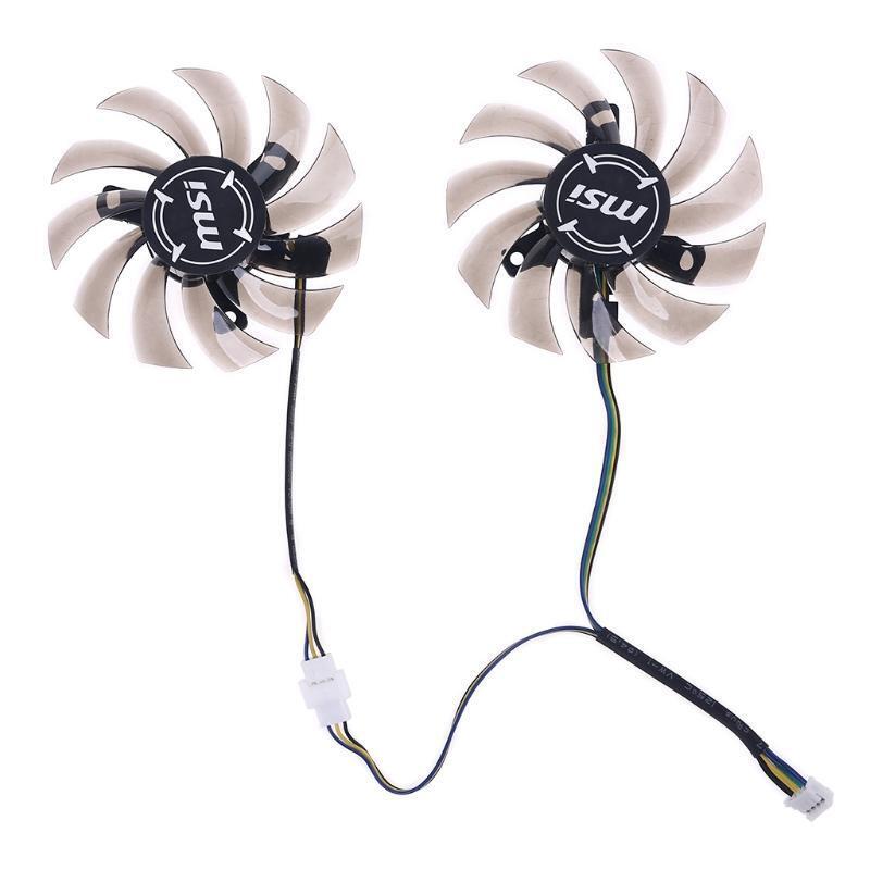 1 Pair FD7010H12S 75mm 4Pin Cooler Fan for MSI GTX R6870 R6790 Graphics Card
