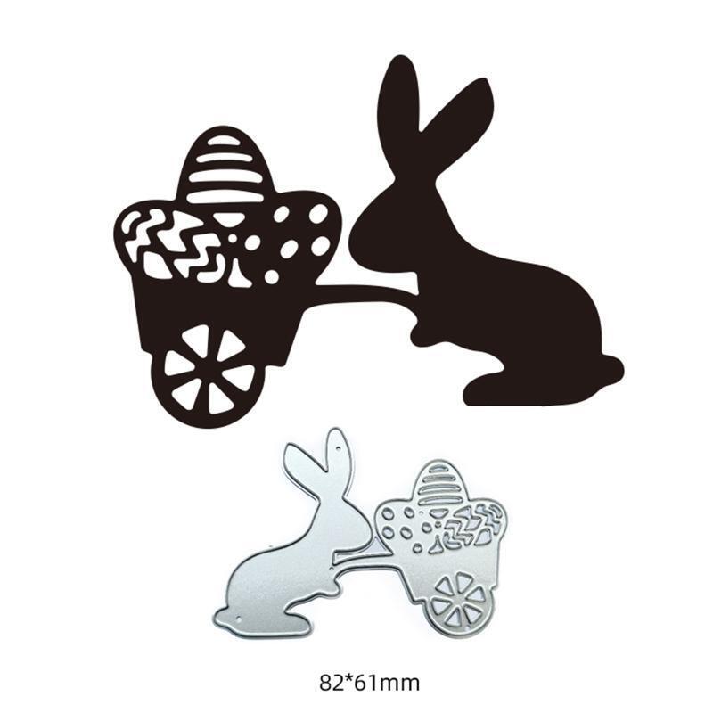 Rabbit Cart Metal Cutting Dies Stencil DIY Scrapbook Album Paper Card Template