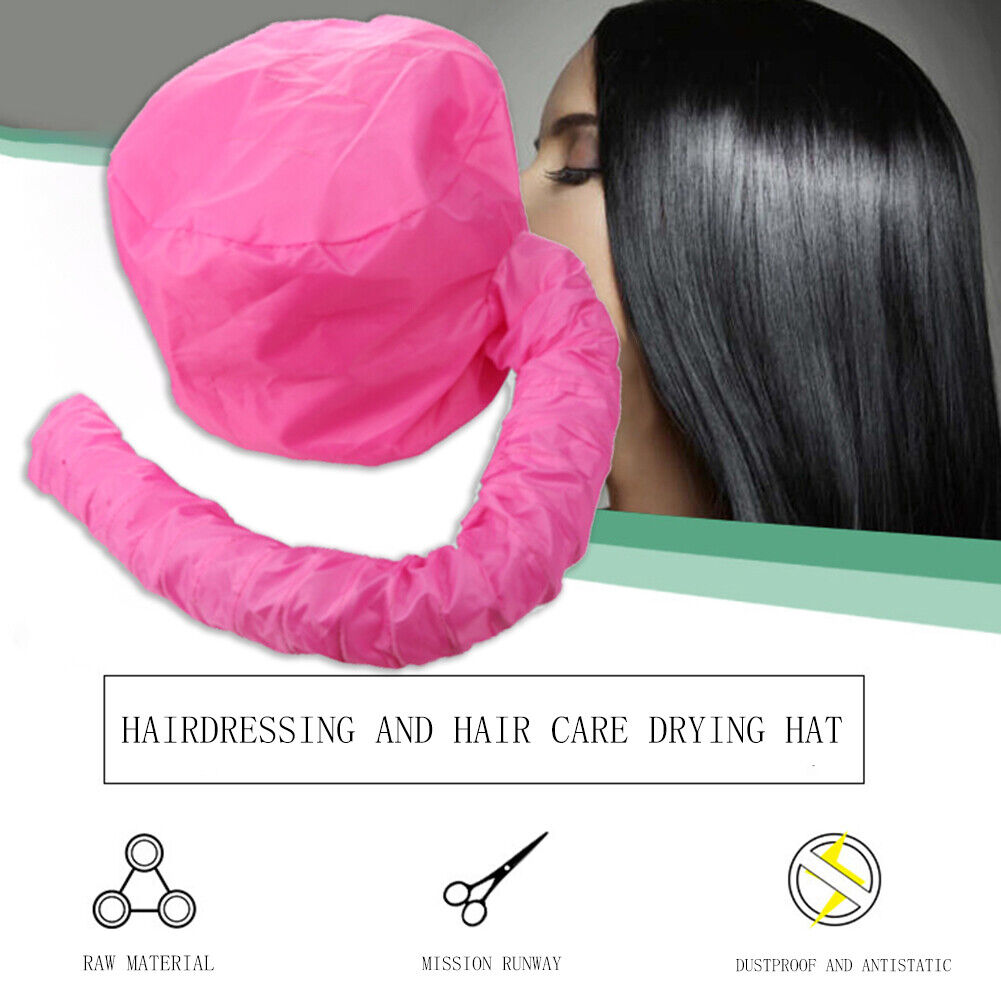 Hair Drying Cap Bonnet Hood Blow Dryer Attachment Hair Care Tools (Pink)