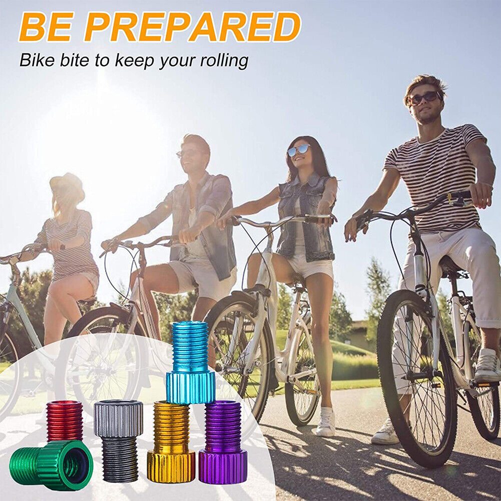 10pcs Aluminum Alloy Bicycle Valve Adapter Set American to Presta Converter