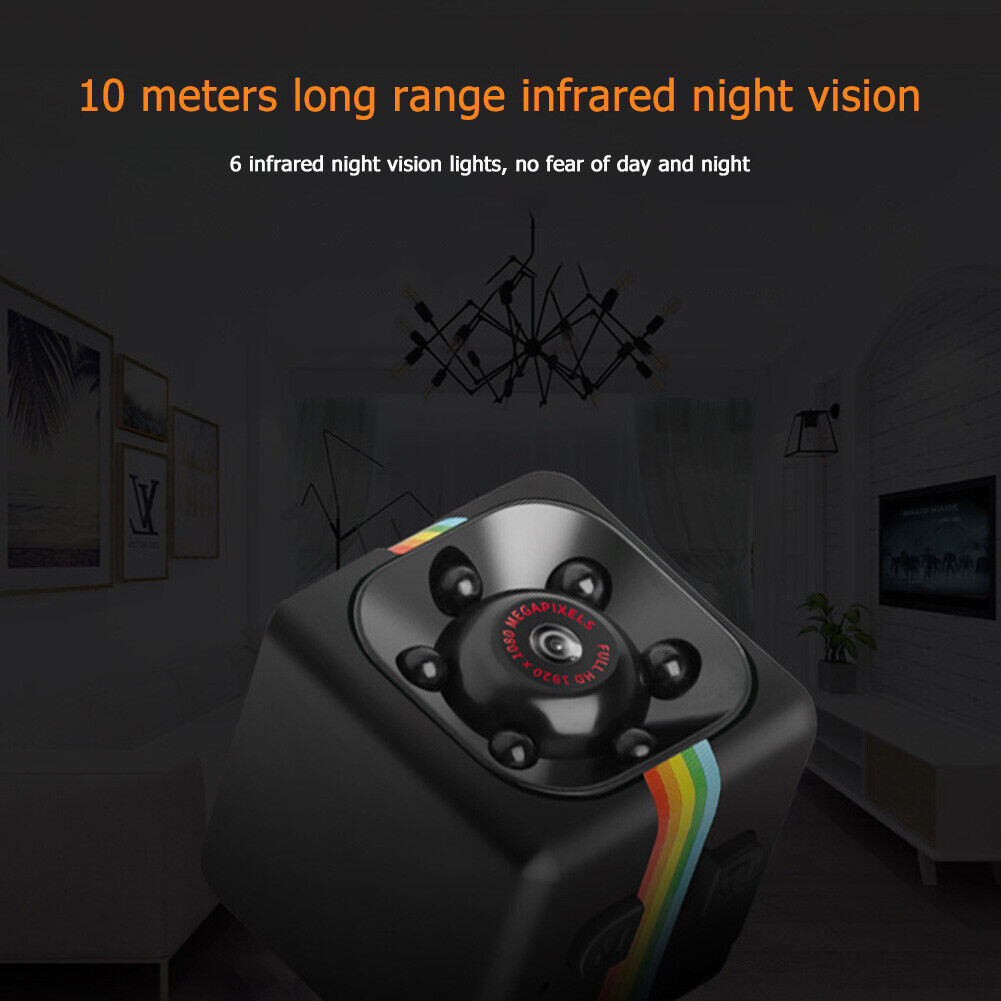 SQ11 Mini Camera Full HD 1080p Motion Sensor Night Vision Sport DV (Black)