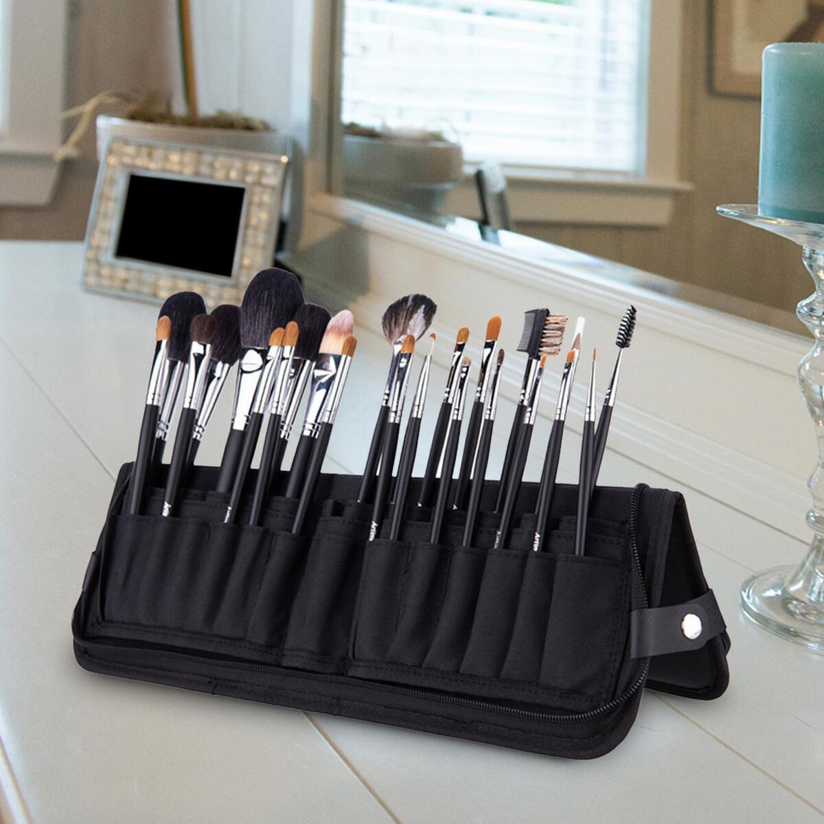 Cosmetic Case Stand up Travel Size Carrying Bag Portable for Women Girls