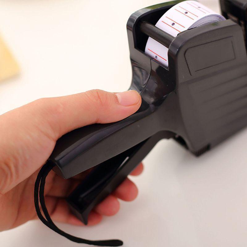 8 Digits Price Tag Gun Labeler Labeller with Red Lines Label Paper Retail Store