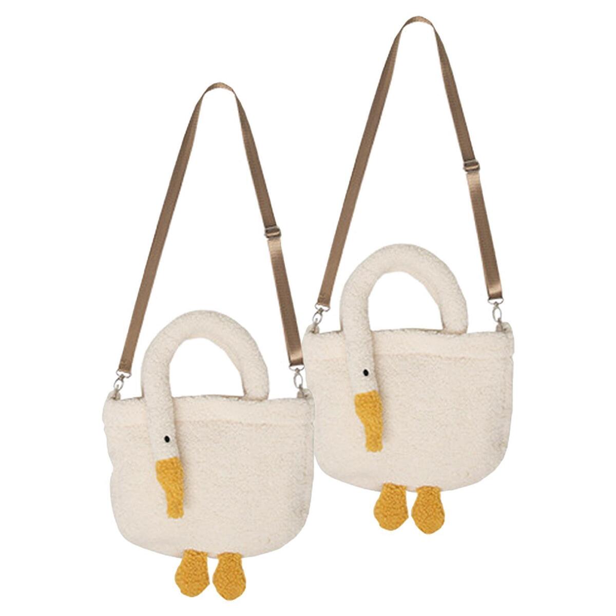 2x Women Goose Shaped Design Bag, Girl Fashion Novelty Unique Cute Crossbody