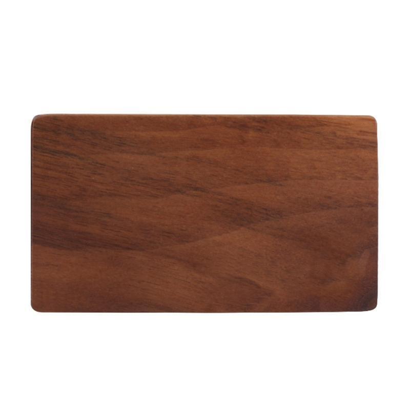 Stylish Wood Black Walnut Shell Business Card Holder Card Wallet Case Organizer
