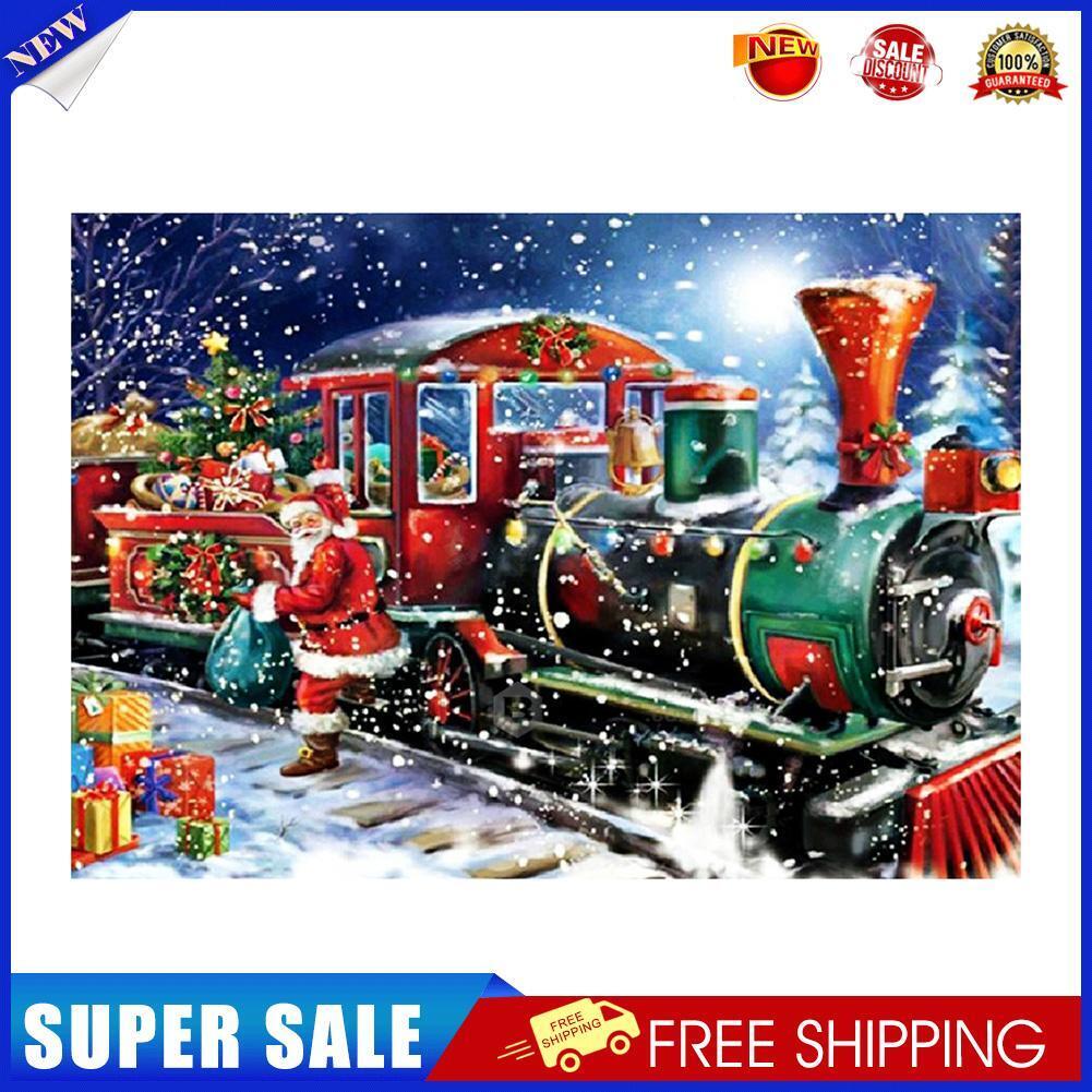 Christmas Train 5D DIY Full Drill Diamond Painting Cross Stitch Home Decor