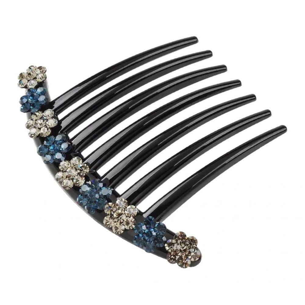 beside  Comb Rhinestones Flower  Comb   bun making Bridal