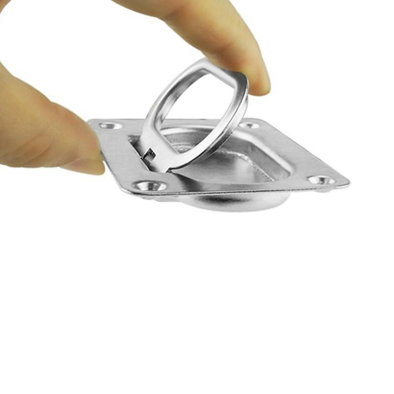 Flush Lift Handle Spring Load Lifting Ring Furniture Cabinet Recessed Handle