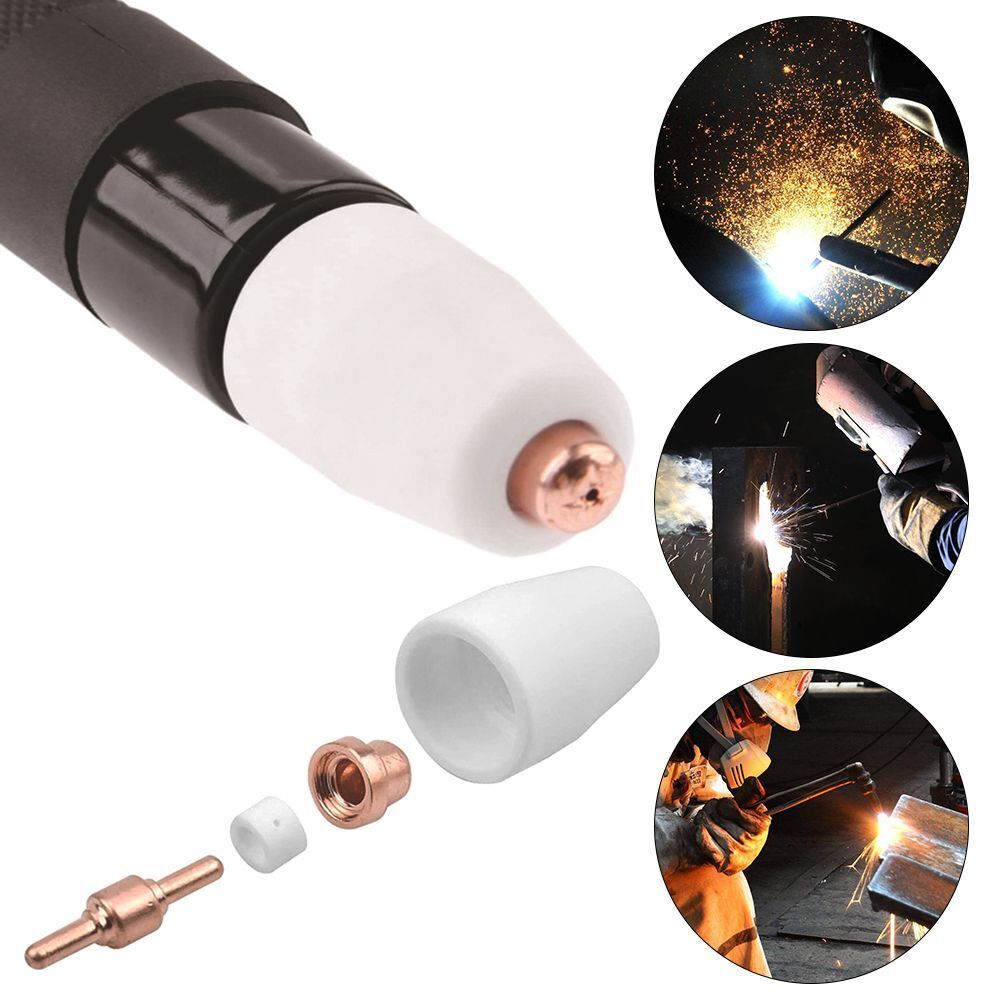Straight Handle Plasma Welding Torch Head Electrode Nozzle PT-31 CUT40 LGK40