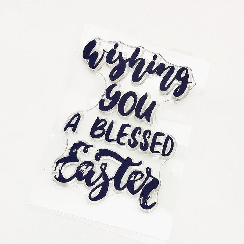 Wishing You a Blessed Easter Silicone Clear Stamp DIY Seal Scrapbook Embossing