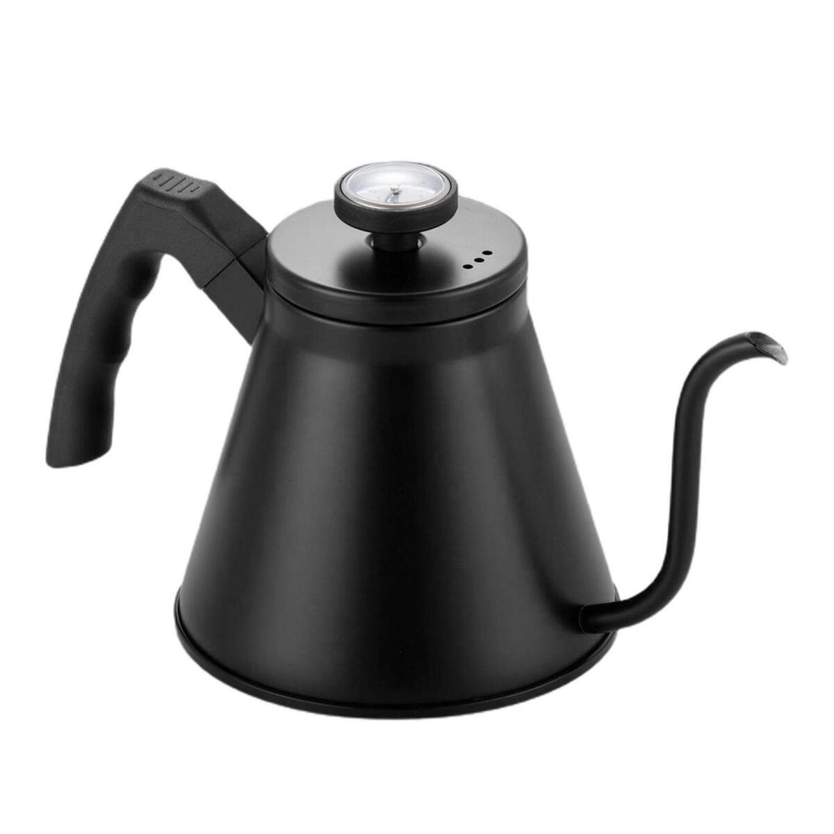 Stainless Steel Gooseneck   Kettle for Stovetops Black
