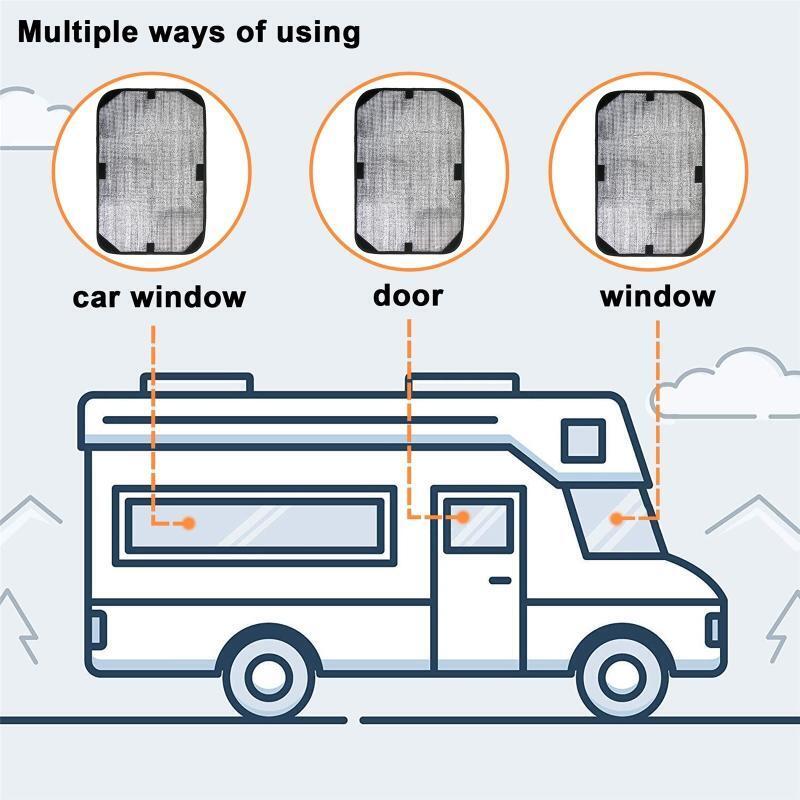 RV Door Window Shade Cover Waterproof Oxford Cloth Material  Sunshade Shield