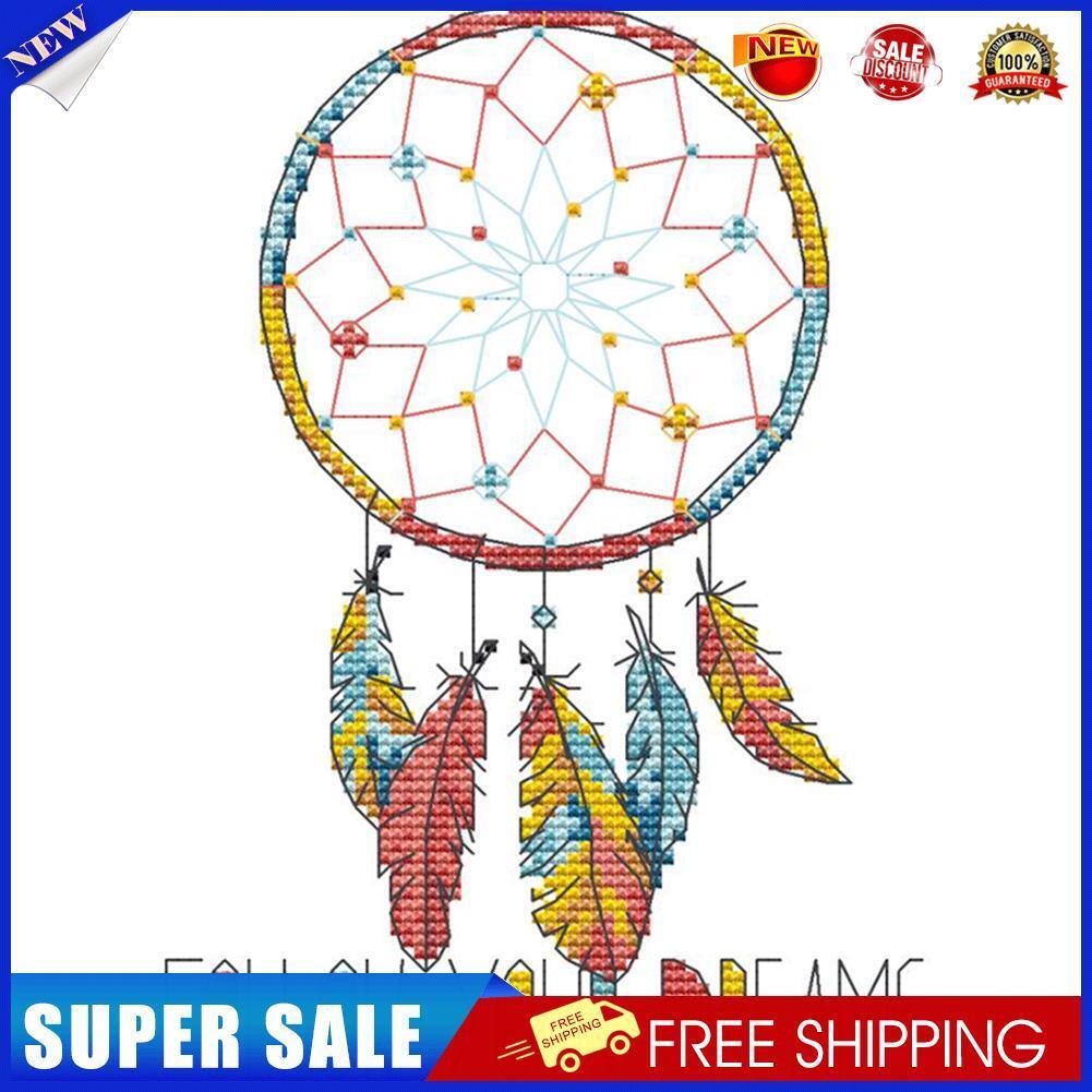 DIY Dreamcatcher? Cross Stitch Kits 14CT Stamped Embroidery Craft (J507)
